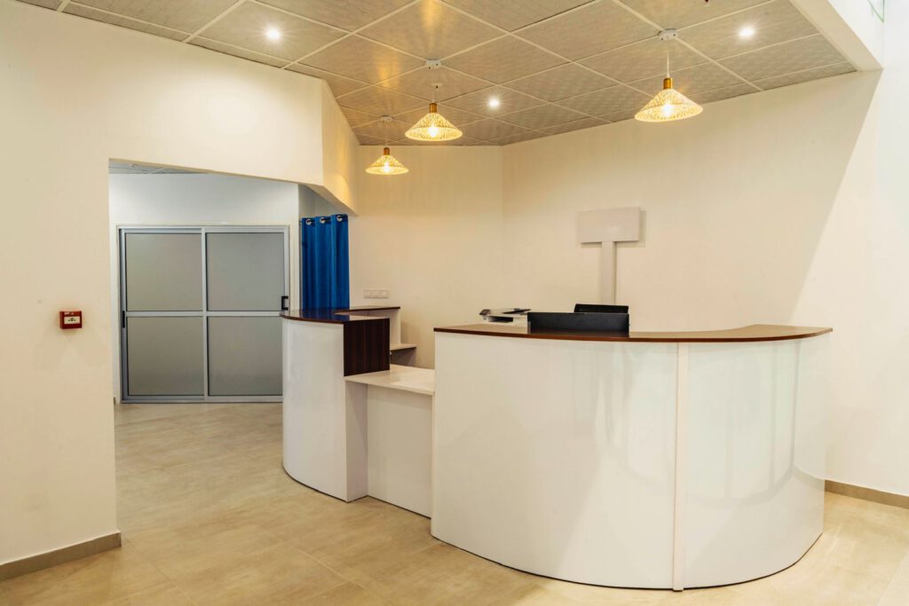 front desk of the health centre